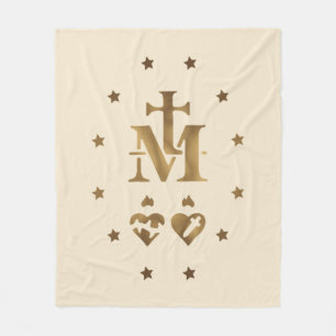 Miraculous Medal,  Medal of Our Lady of Grace    Fleece Blanket