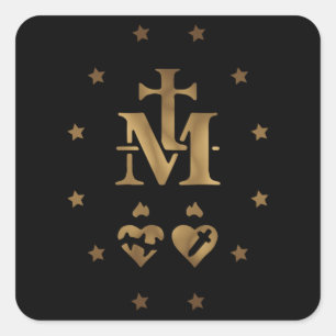 Miraculous Medal, Medal of Our Lady of Grace Square Sticker