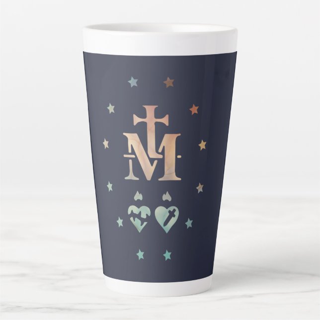 Miraculous Medal Our Lady of Grace Latte Mug (Front)