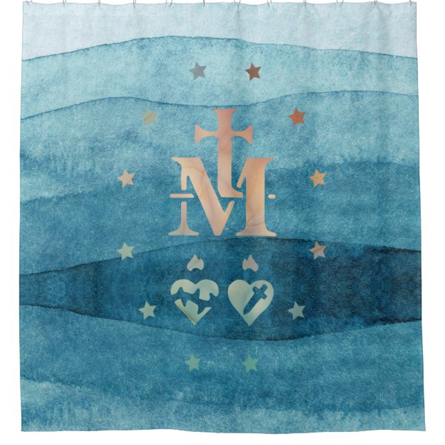 Miraculous Medal Our Lady of Grace  Shower Curtain (Front)