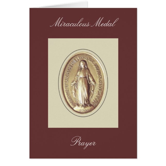 Miraculous Medal Prayer (Front)