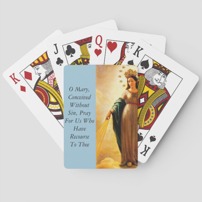 Miraculous Medal Prayer Playing Cards (Back)
