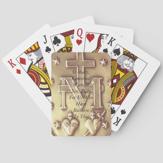 Miraculous Medal Prayer Playing Cards (Back)