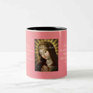 Miraculous Medal Prayer Two-Tone Coffee Mug