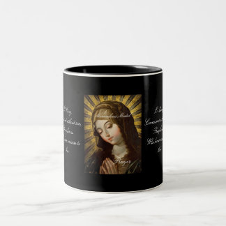 Miraculous Medal Prayer Two-Tone Coffee Mug