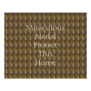 Miraculous Medal Protect This Home Poster