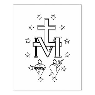 Miraculous Medal   Rubber Stamp