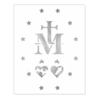 Miraculous Medal   Rubber Stamp