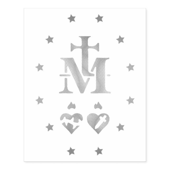Miraculous Medal   Rubber Stamp (Imprint)
