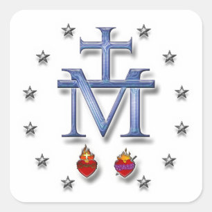 Miraculous Medal Square Sticker