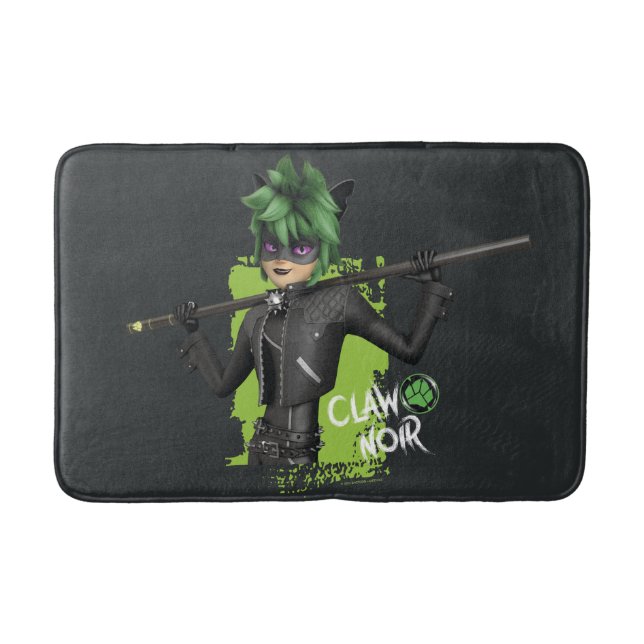 Miraculous Re-verse Claw Noir Character Graphic Bath Mat (Front)