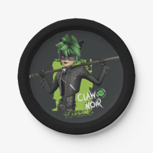 Miraculous Re-verse Claw Noir Character Graphic Paper Plate