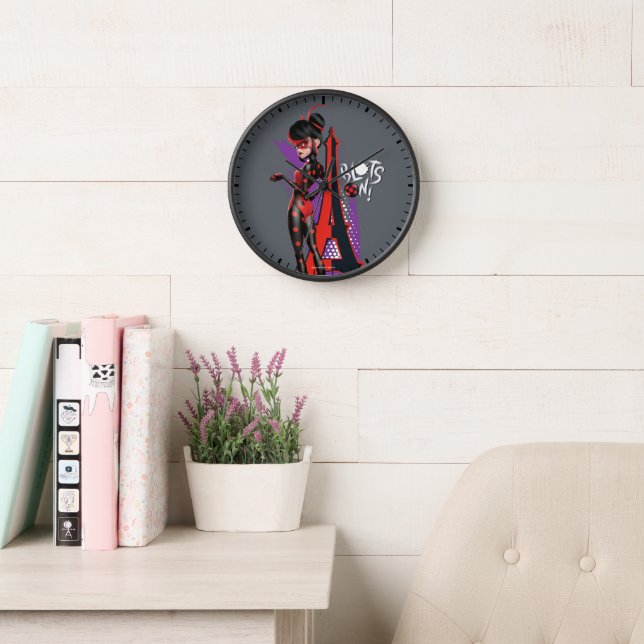 Miraculous Re-verse Shadybug Blots On! Clock (Reading Room)