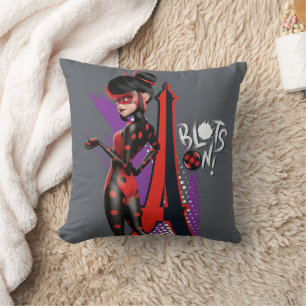 Miraculous Re-verse Shadybug Blots On! Cushion