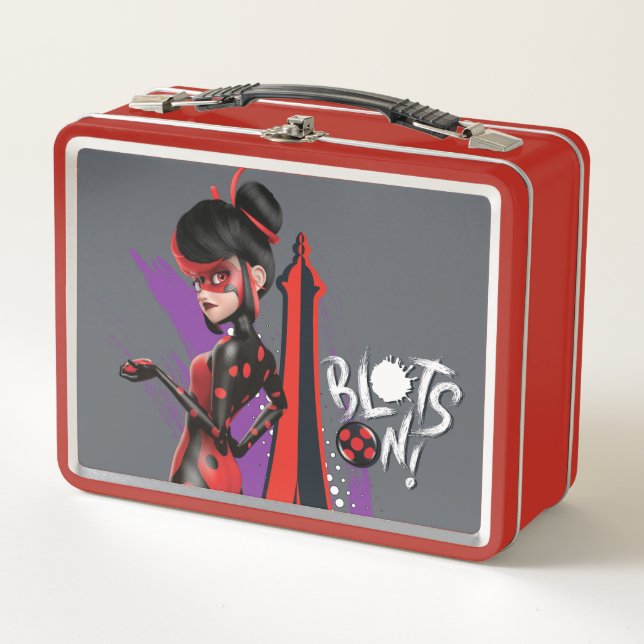 Miraculous Re-verse Shadybug Blots On! Metal Lunch Box (Front)