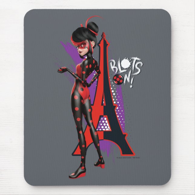 Miraculous Re-verse Shadybug Blots On! Mouse Mat (Front)