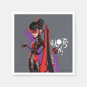 Miraculous Re-verse Shadybug Blots On! Napkin