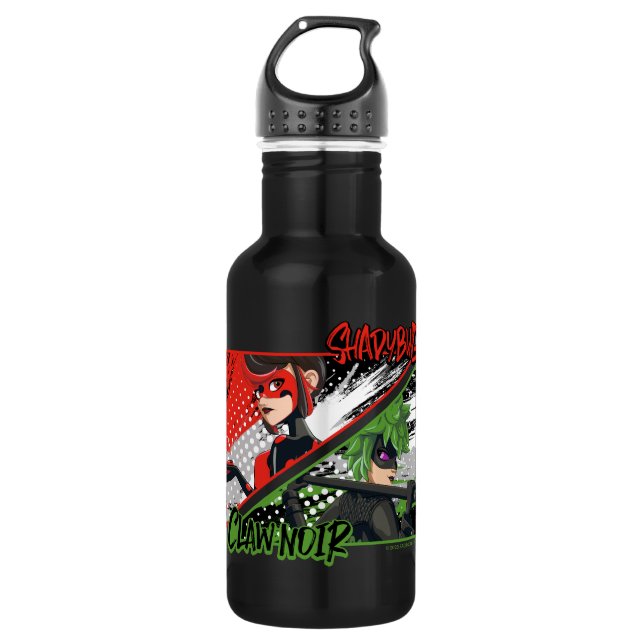 Miraculous Re-verse Shadybug & Claw Noir 532 Ml Water Bottle (Front)