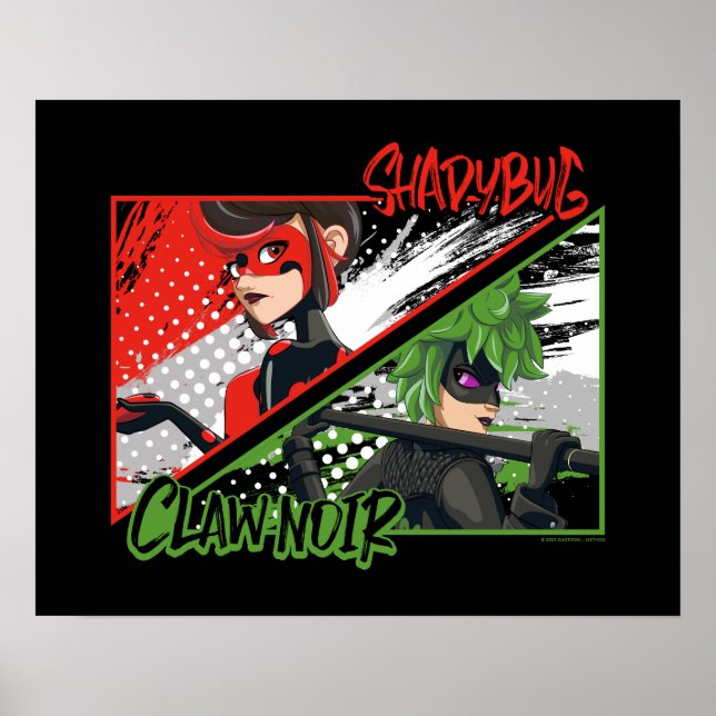 Miraculous Re-verse Shadybug & Claw Noir Poster (Front)
