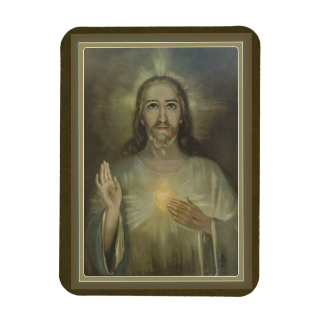 Miraculous Sacred Heart of Jesus Car/Refrigerator Magnet (Vertical)