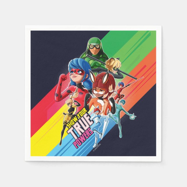 Miraculous Show Your True Powers Napkin (Front)