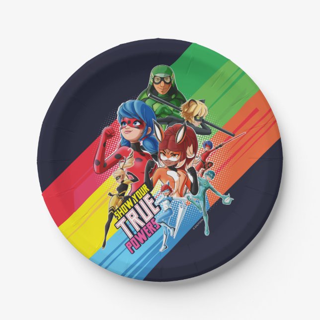 Miraculous Show Your True Powers Paper Plate (Front)