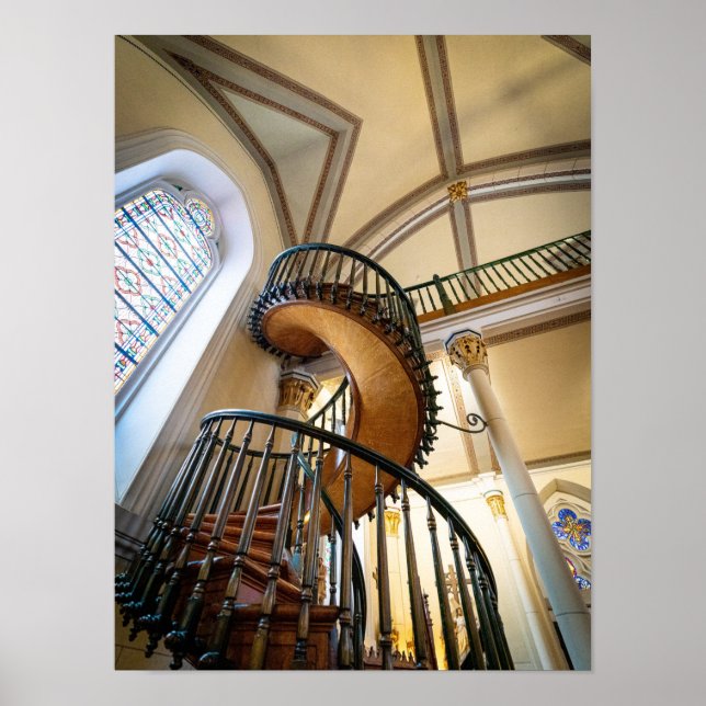 Miraculous Staircase Loretto Chapel Santa Fe NM Poster (Front)