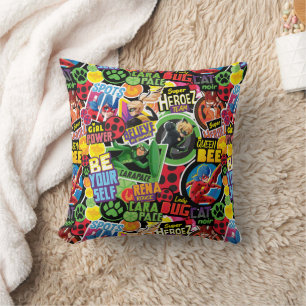 Miraculous Superhero Characters Pattern Cushion