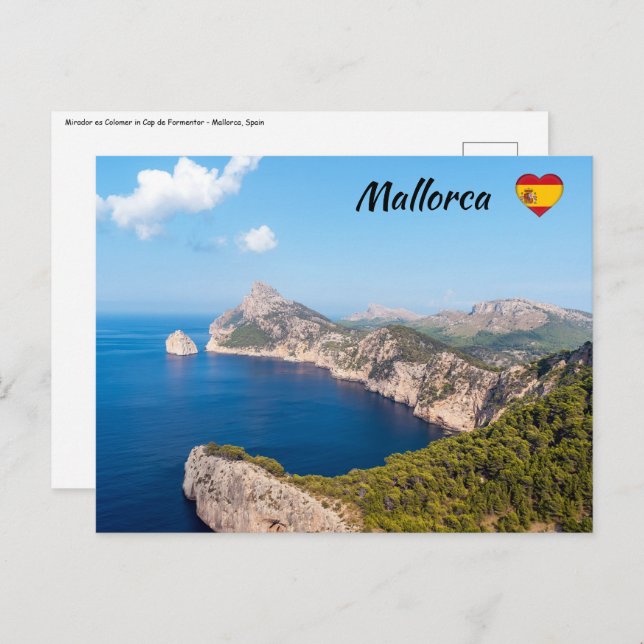 Mirador es Colomer in Cap de Formentor - Mallorca Postcard (Front/Back)