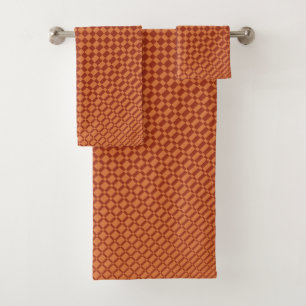 ‘Mirage’   Amberglow on Terracotta   Bath Towel Set