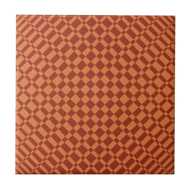 ‘Mirage’ | Amberglow on Terracotta | Tile (Front)