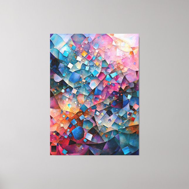 "Mirage Cascade" Colourful Abstract Art Canvas Print (Front)