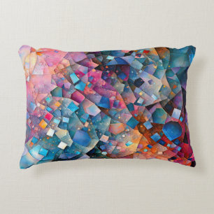 "Mirage Cascade" Colourful Abstract Art Landscape Decorative Cushion