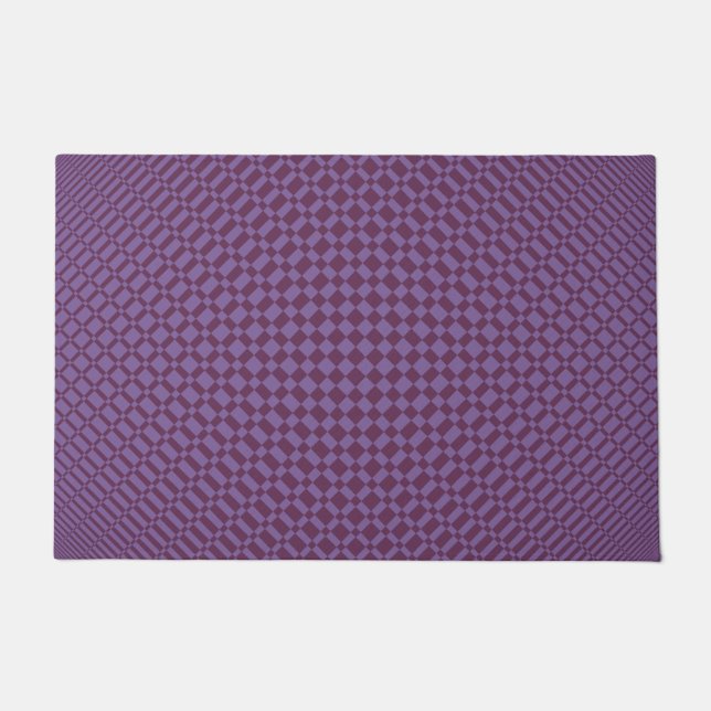 ‘Mirage’ | Chive Blossom on Dark Purple | Doormat (Front)