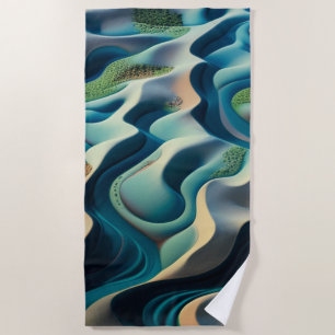 Mirage Currents Beach Towel