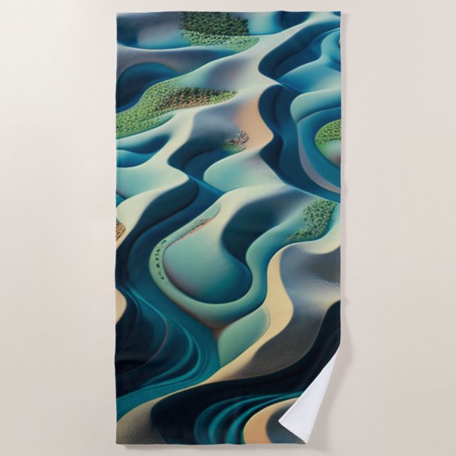 Mirage Currents Beach Towel (Front)
