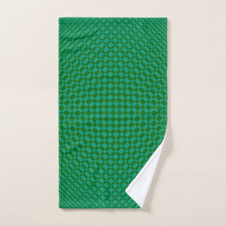‘Mirage’ | Emerald Green on Deep Green | Hand Towel
