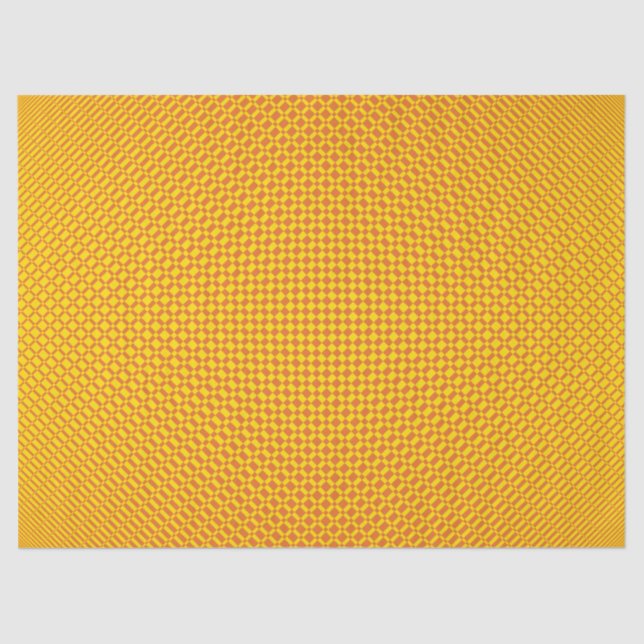 ‘Mirage’ | Vibrant Yellow on Russet Orange | Tissue Paper (Front)