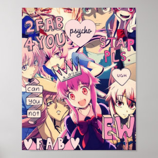 Mirai Nikki Yuno — Tumblr Style Poster
