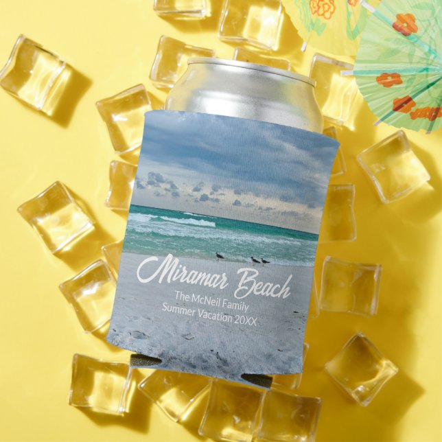 Miramar Beach Florida Beautiful Custom Keepsake Can Cooler (In Situ Summer)