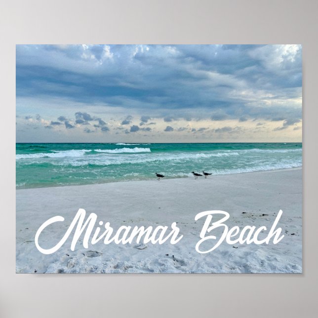 Miramar Beach Florida Beautiful Ocean Photography Poster (Front)