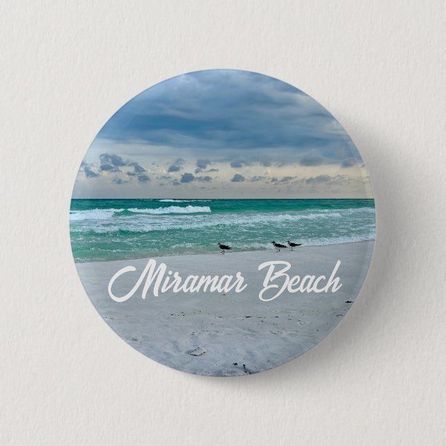 Miramar Beach Florida Beautiful Vacation Keepsake 6 Cm Round Badge (Front)