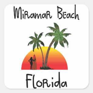 Miramar Beach Florida. Square Sticker