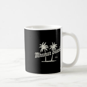 Miramar Beach Florida Vintage 70s Palm Trees Graph Coffee Mug