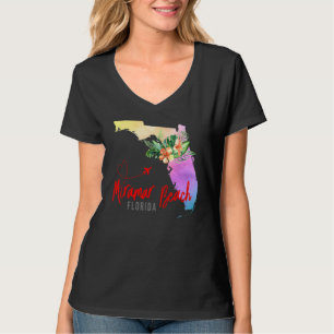 Miramar Beach Map Matching Vacation Family Girls t T-Shirt