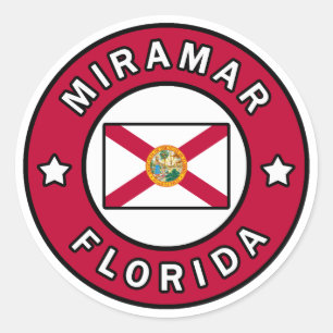 Miramar Florida Classic Round Sticker