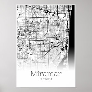 Miramar Map - Florida - City Map Poster