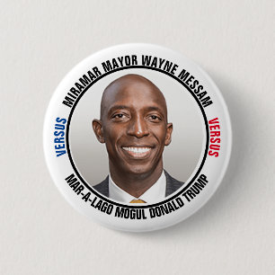 Miramar Mayor Versus Mar-a-Lago Mogul 6 Cm Round Badge