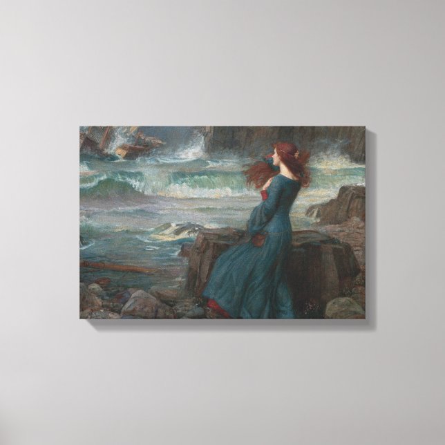Miranda (by John William Waterhouse) Canvas Print (Front)