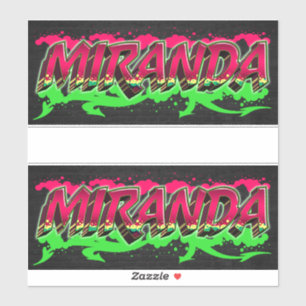 Miranda First Name Graffiti Sticker